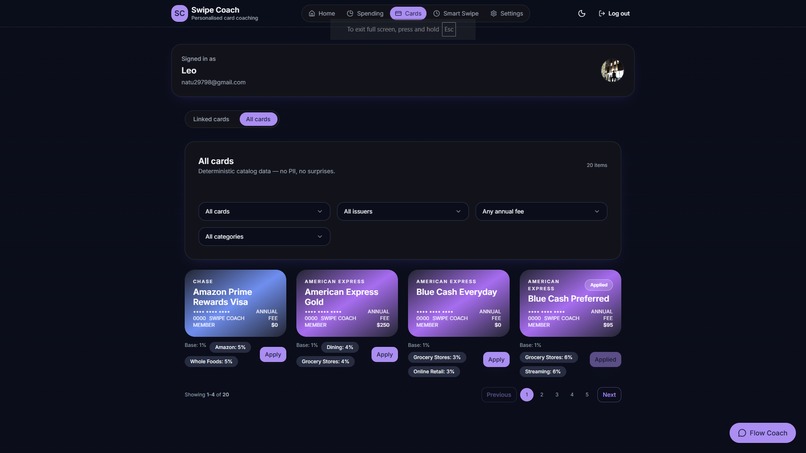Swipe Coach – screenshot 1