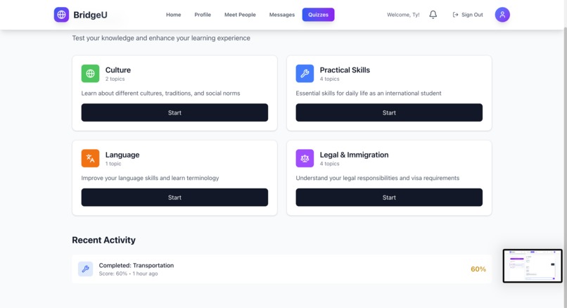BridgeU – screenshot 2