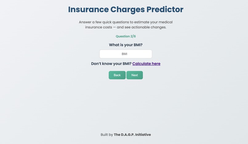 Medical insurance predictor – screenshot 8