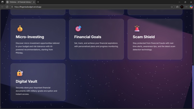 FinGenius–AI-Powered Personal Finance & Smart Assistant App – screenshot 4