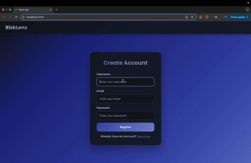 RiskLens – screenshot 1