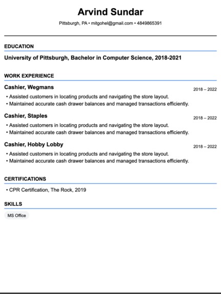 LinguaCV – screenshot 1