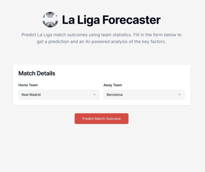LaLiga Game Predictor – screenshot 1
