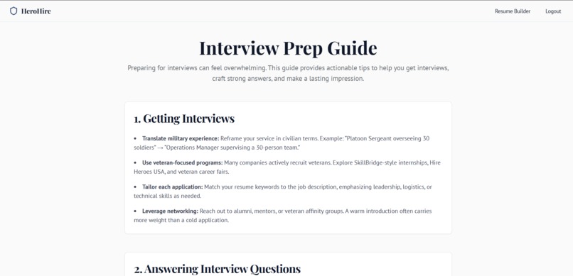 HeroHire – screenshot 2