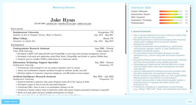 Resume Reviewer – screenshot 4