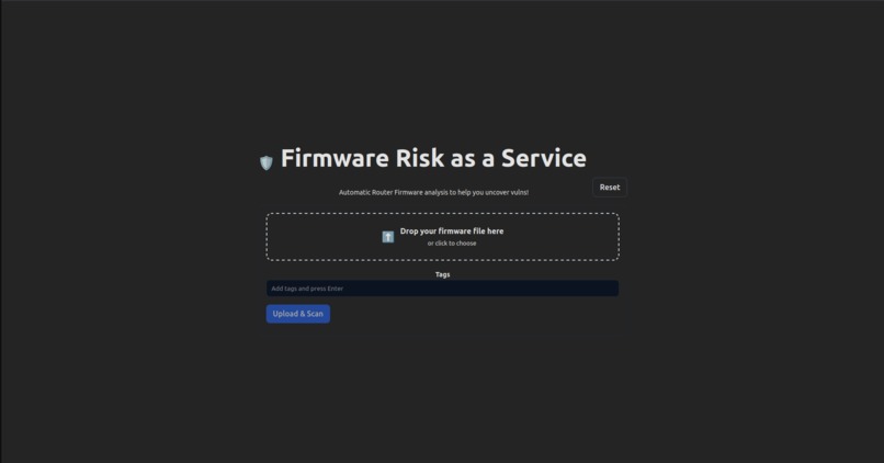 FRaaS (Firmware Risk as a Service) – screenshot 1