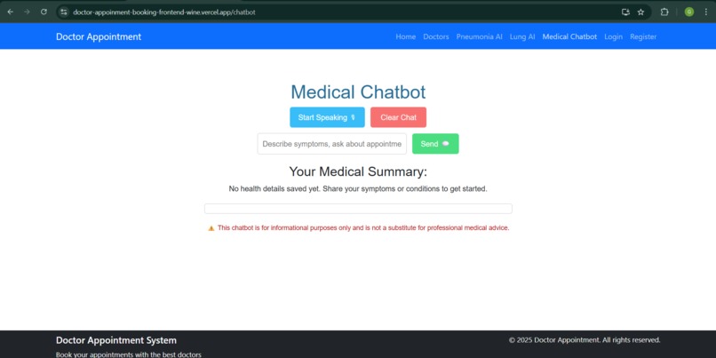 AI Powered Medical Assistant for Booking  – screenshot 3