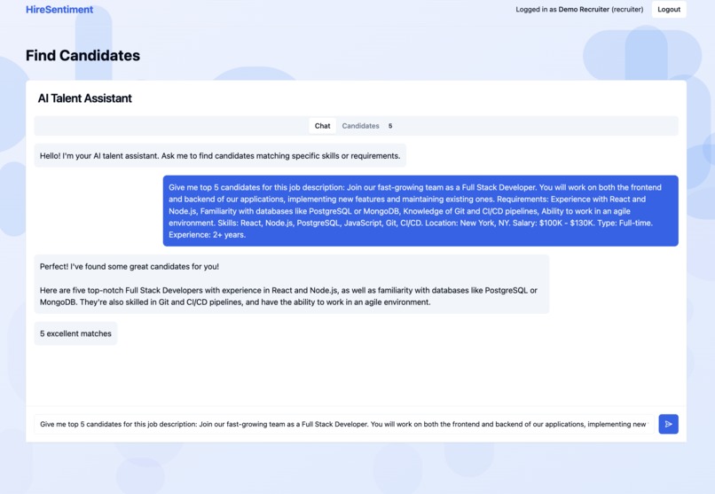 hire-sentiment – screenshot 1