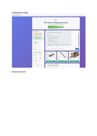 CO2‑Aware Shopping Assistant – screenshot 2