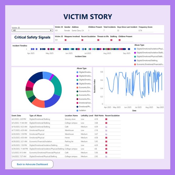 The Advocate Dashboard for Domestic Violence Cases – screenshot 2