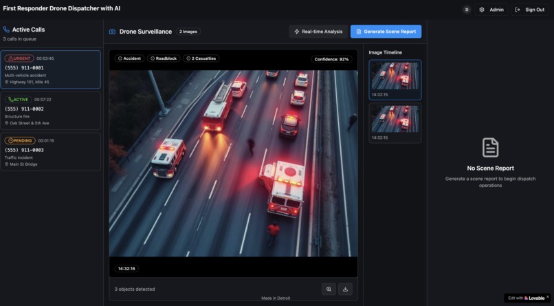 First Responder Drone Dispatcher with AI – screenshot 1