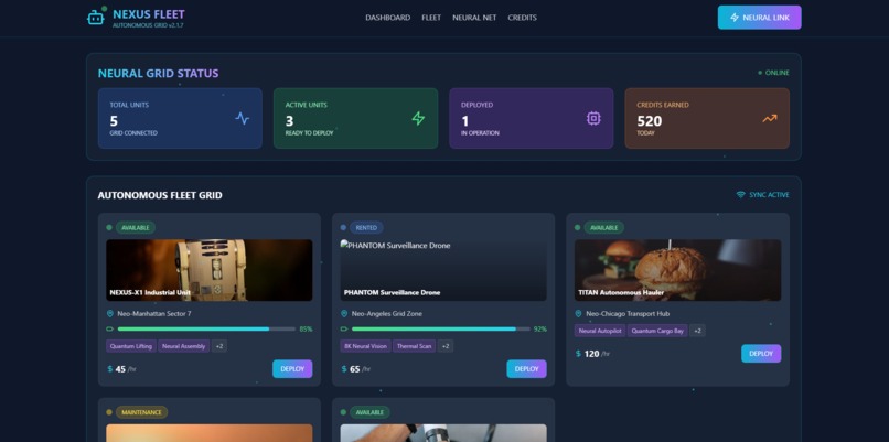 NEXUS FLEET AUTONOMOUS GRID v2.1.7 (Rent a Robot)   – screenshot 2