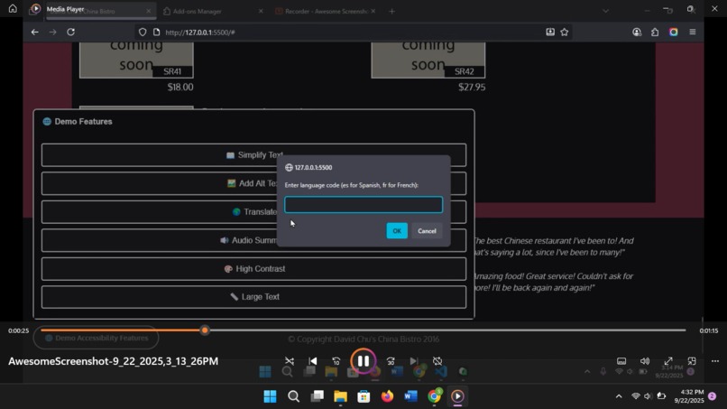 AI-Powered Web Accessibility Enhancement  – screenshot 1