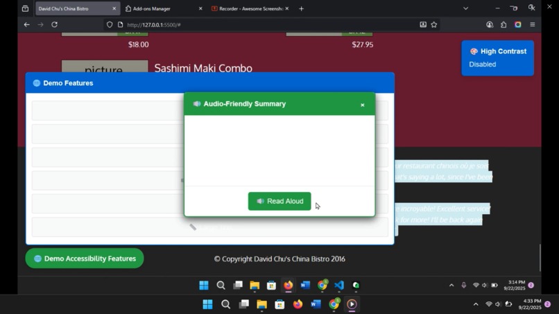 AI-Powered Web Accessibility Enhancement  – screenshot 3