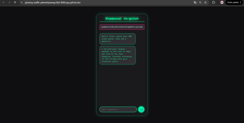 Financial Co-pilot – screenshot 1
