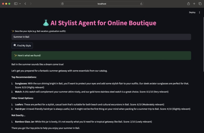 AI-Stylish Fashion Agent – screenshot 4