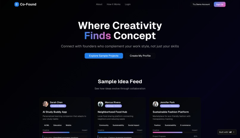 Co-Found: Idea Incubator  – screenshot 1