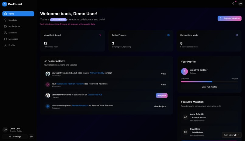 Co-Found: Idea Incubator  – screenshot 4