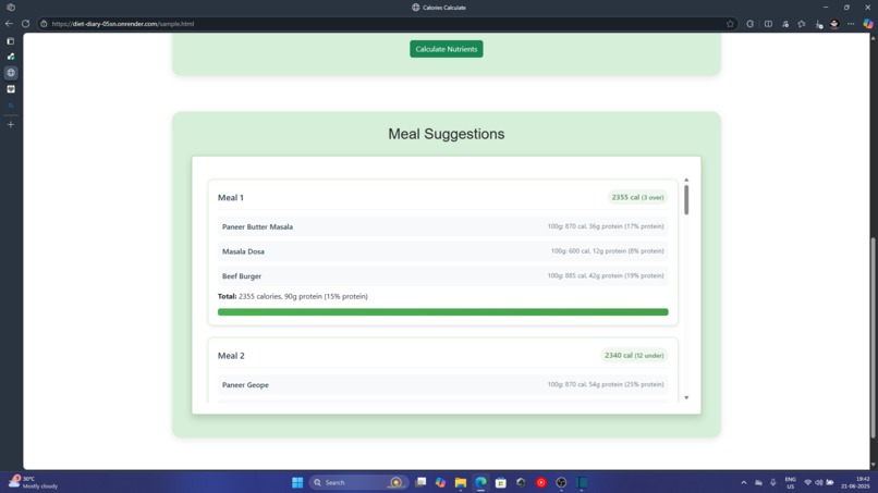 Diet-Diary – screenshot 2