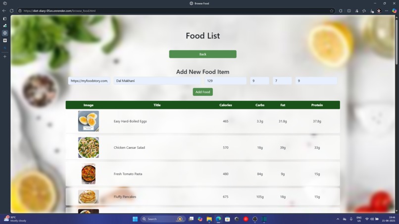 Diet-Diary – screenshot 7
