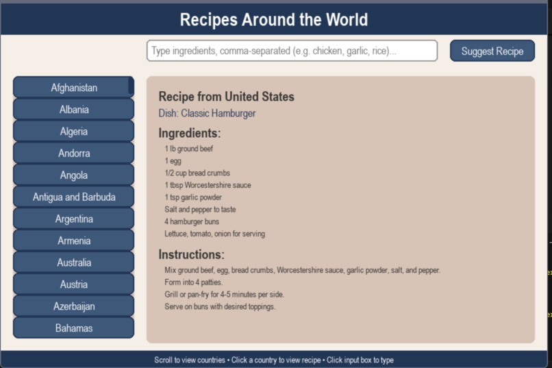 Recipes Around the World – screenshot 1