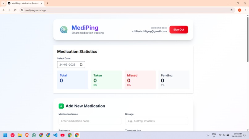 MediPing – screenshot 2