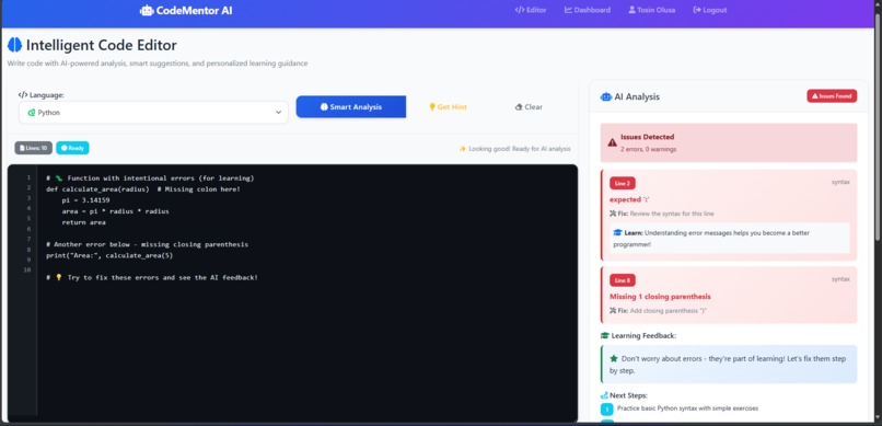 CodeMentorAI-for-HackOmatic – screenshot 4