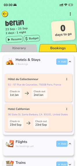 Vuzo - trip planning – screenshot 3