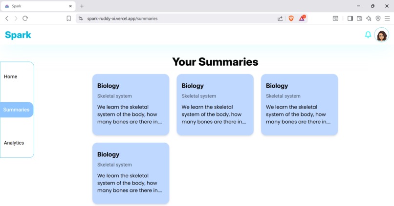Spark  – screenshot 2