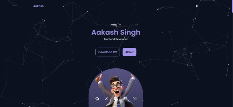 Aakash’s Interactive Portfolio – screenshot 1