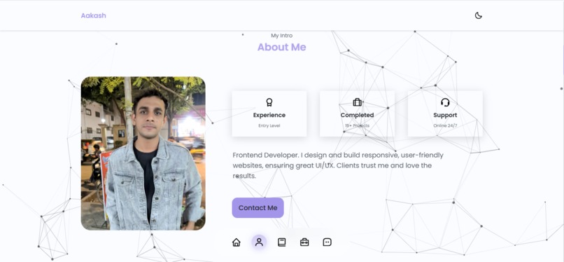 Aakash’s Interactive Portfolio – screenshot 2