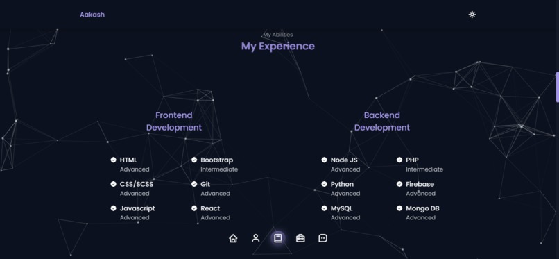 Aakash’s Interactive Portfolio – screenshot 3