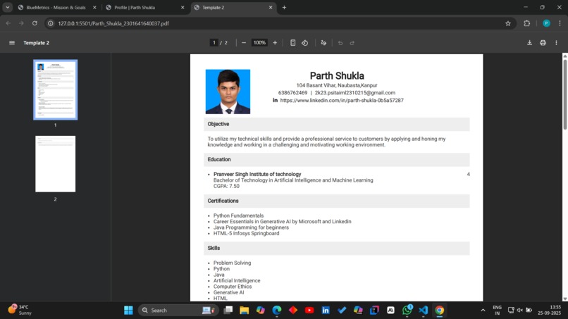 My Portfolio – screenshot 2