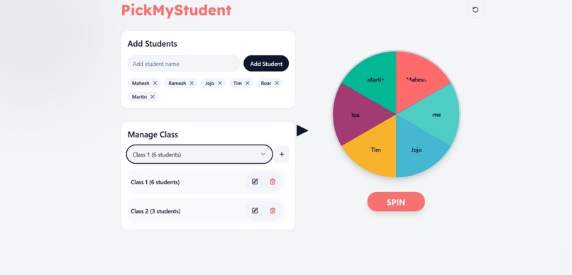 PickMyStudent – screenshot 1