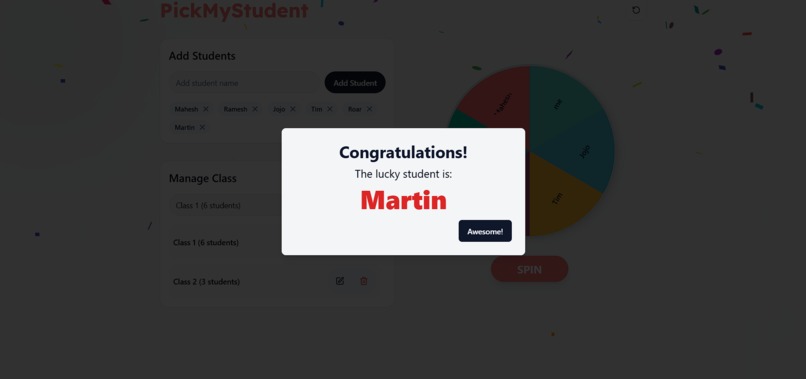 PickMyStudent – screenshot 2
