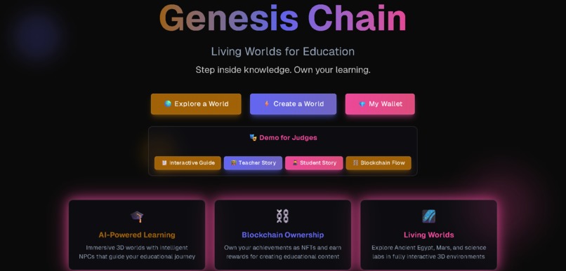 Genesis Chain: Learn It. Live It. Own It. – screenshot 1