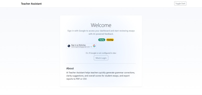 AI Teacher Assistant – screenshot 1