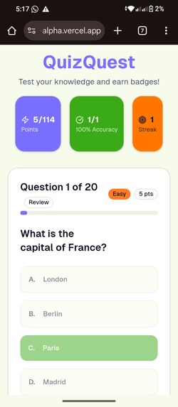QuizQuest – screenshot 1