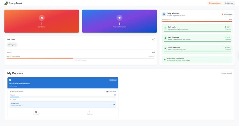 StudyQuest – screenshot 1