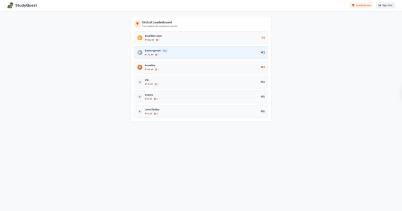 StudyQuest – screenshot 2