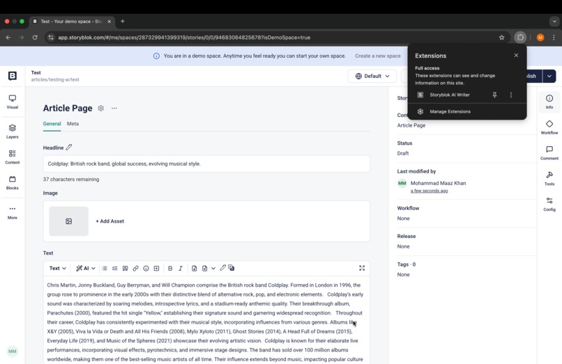Storyblok AI Writer – screenshot 2