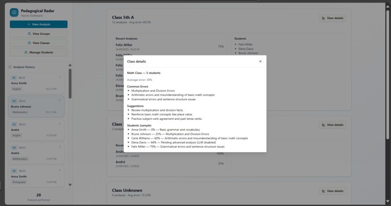 Pedagogical Radar – screenshot 5