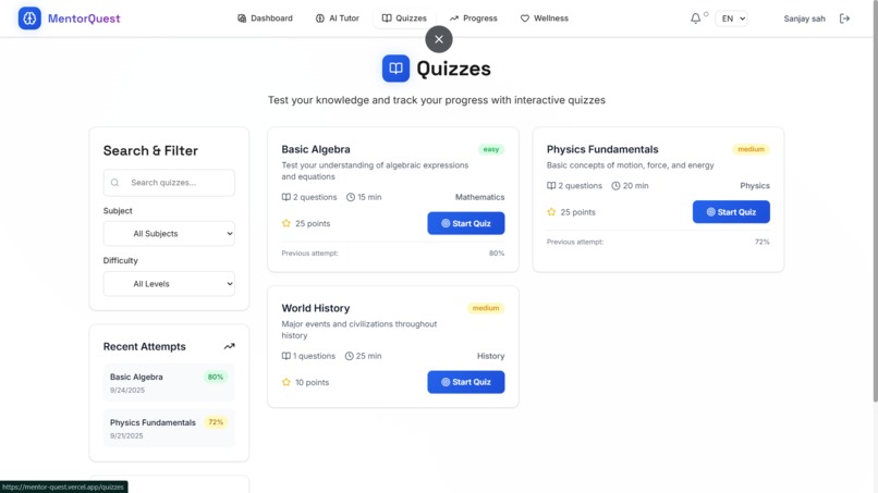MentorQuest - AI-Powered Global Learning Platform   – screenshot 7