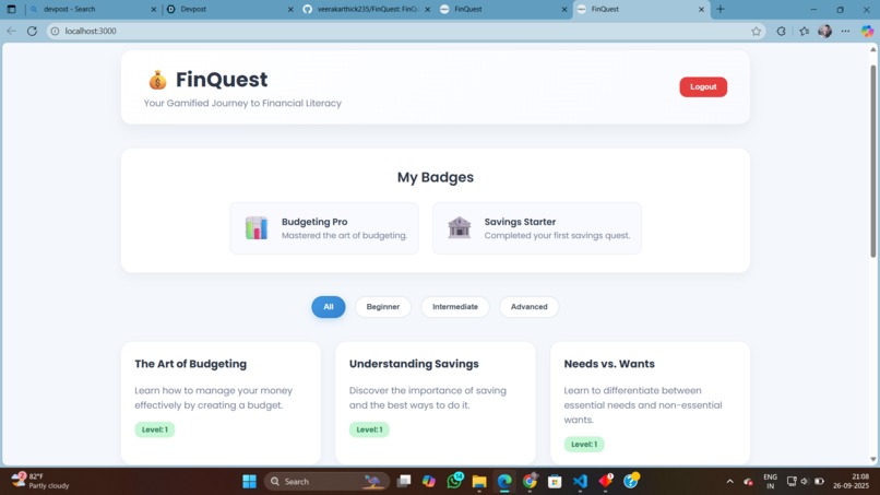 FinQuest – screenshot 1