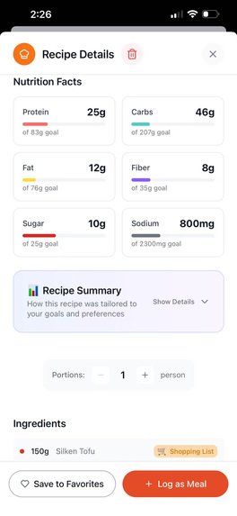 Nosh AI - Recipes & Nutrition – screenshot 9