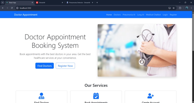 AI Powered Medical Assistant with Doctor Bookings – screenshot 1