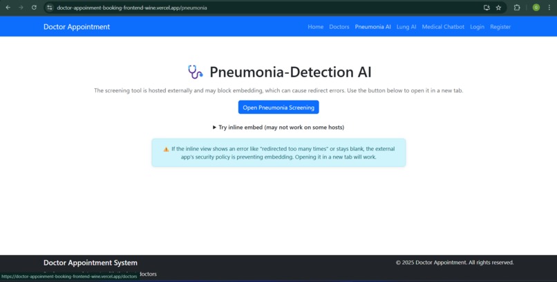 AI Powered Medical Assistant with Doctor Bookings – screenshot 3