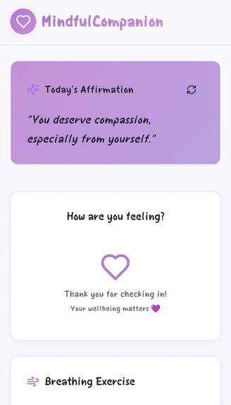 AI Mental Health Companion Agent – screenshot 1
