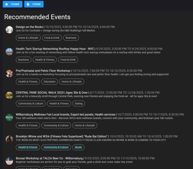 Event Genie – screenshot 1