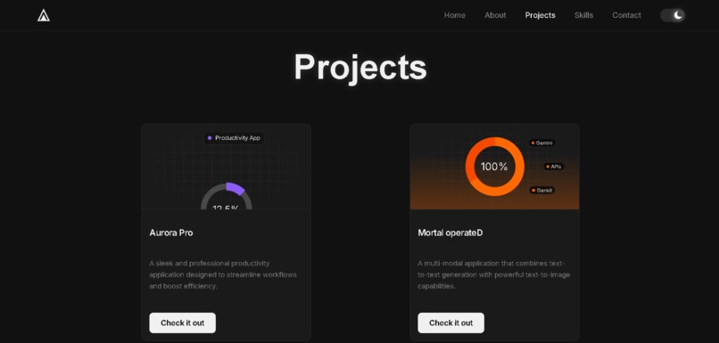 Aabid Portfolio – screenshot 1